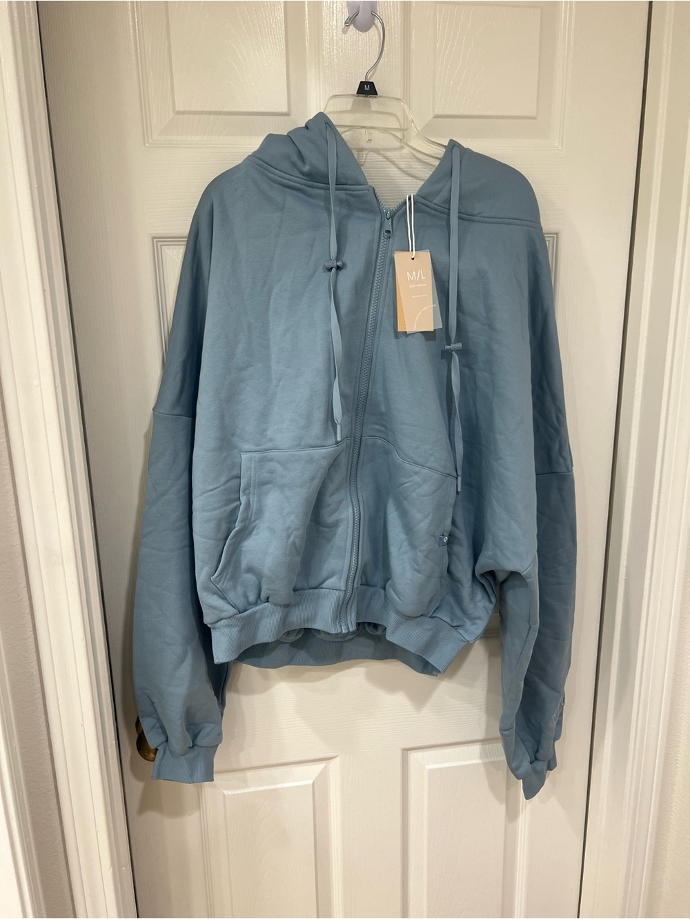 NEW Popflex Dusty Blue Zip Cloud Hoodie in “Blue Storm” - Picture 3 of 9